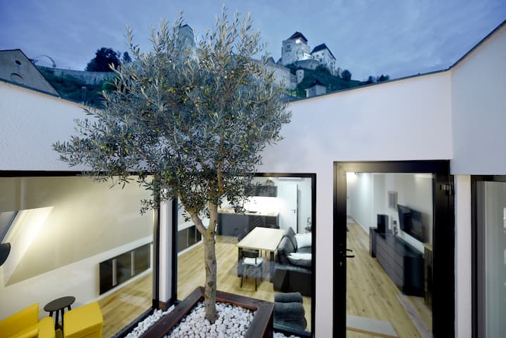 Apartment in the historic center with an atrium