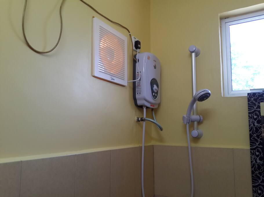 Water heater in private toilet