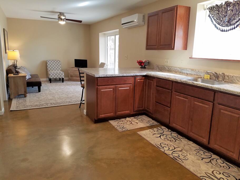 Kitchen and living area