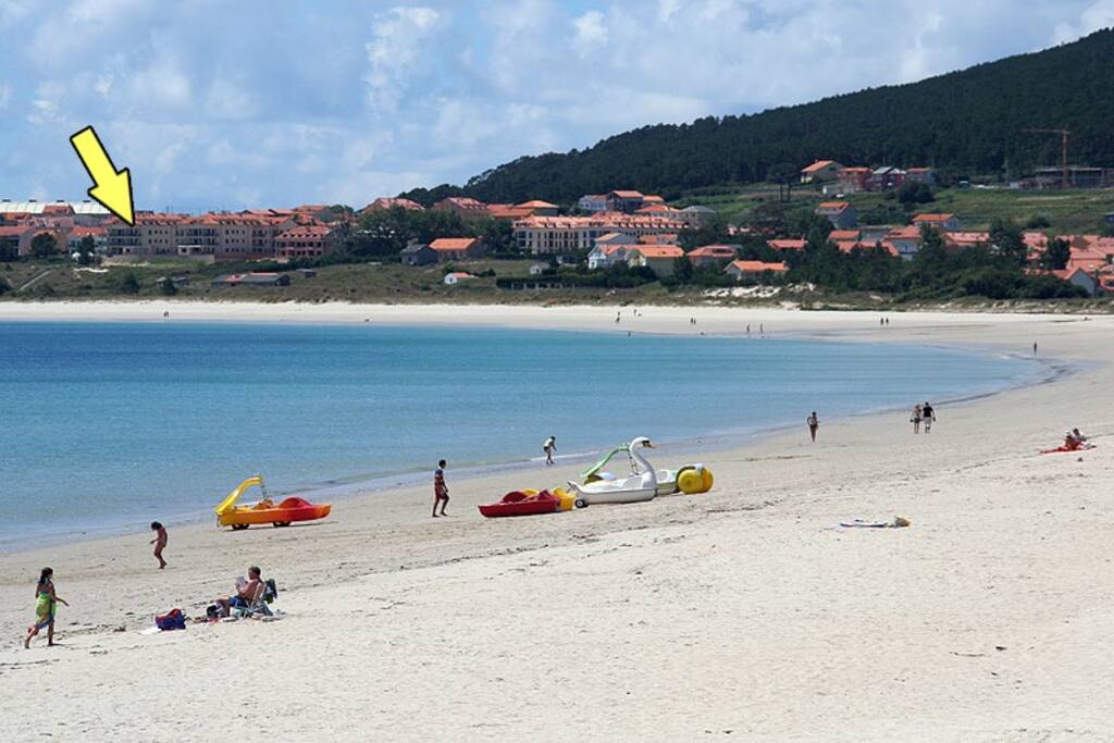 Ubicación playa langosteira