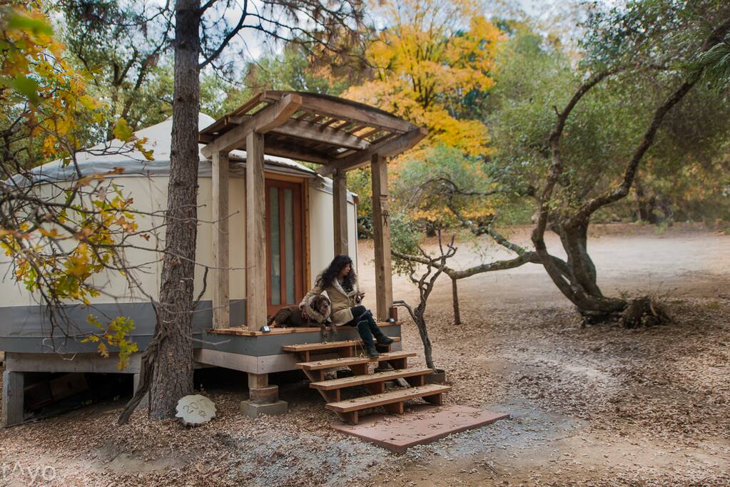 Yurt exterior entrance