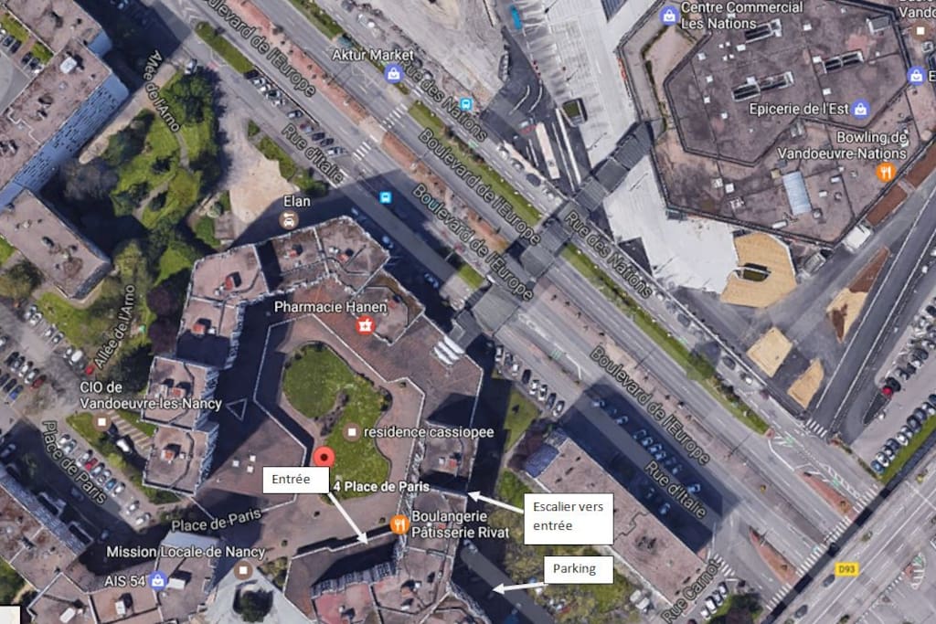 Boulevard de l'Europe, vue sur les Nations
