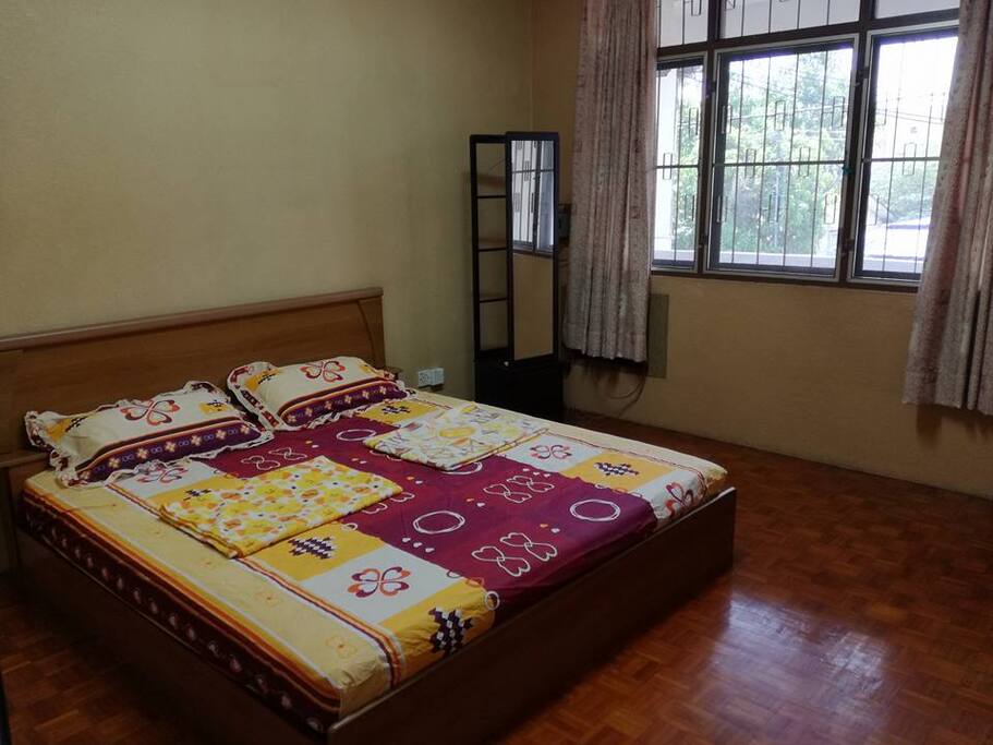 King Size Bed with Air Cond (Additional mattresses will be added if more than 2 guests)