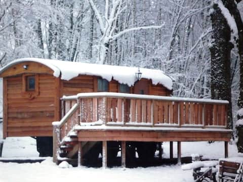 The Shepherds Hut with Private Hot Tub