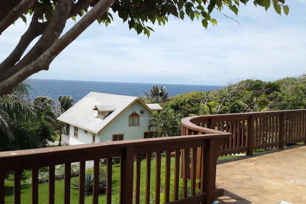 From the pool view to the sea over the house