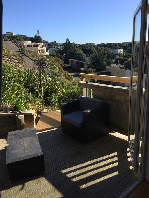 Decked area outside the bedroom