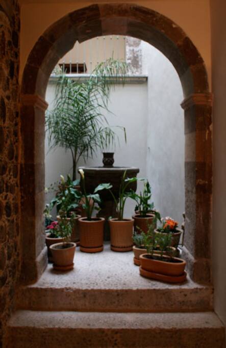 Fountain in entryway