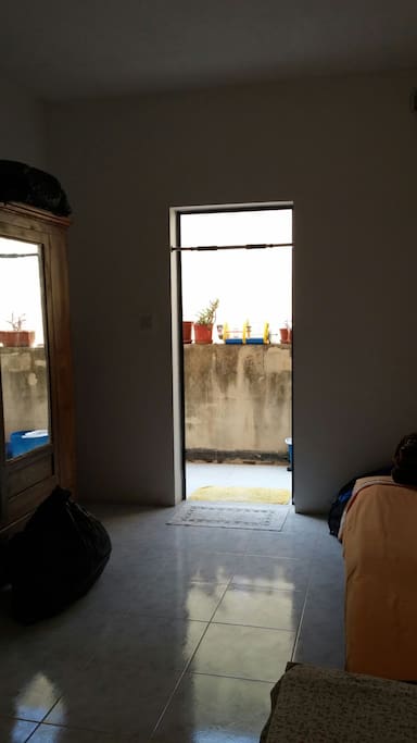 Back terrace entrance through 2nd double bedroom