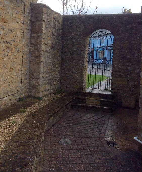 Cute gate leading to town