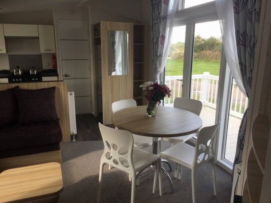 Dine in comfort with a beautiful view