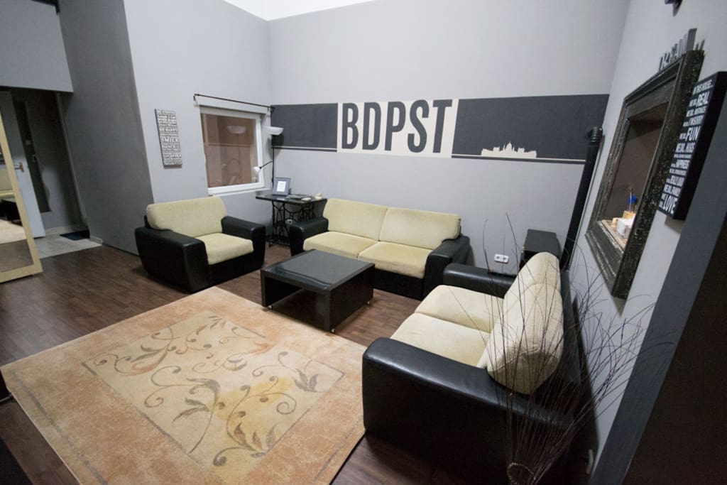 Living room with confortable sofa