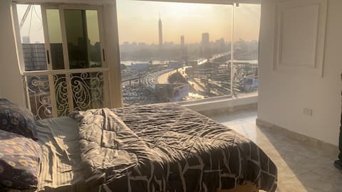 Studio with panorama nile view