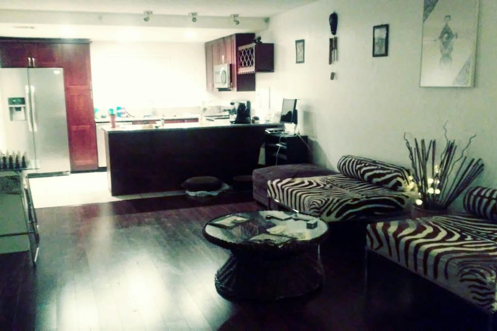 living room & kitchen