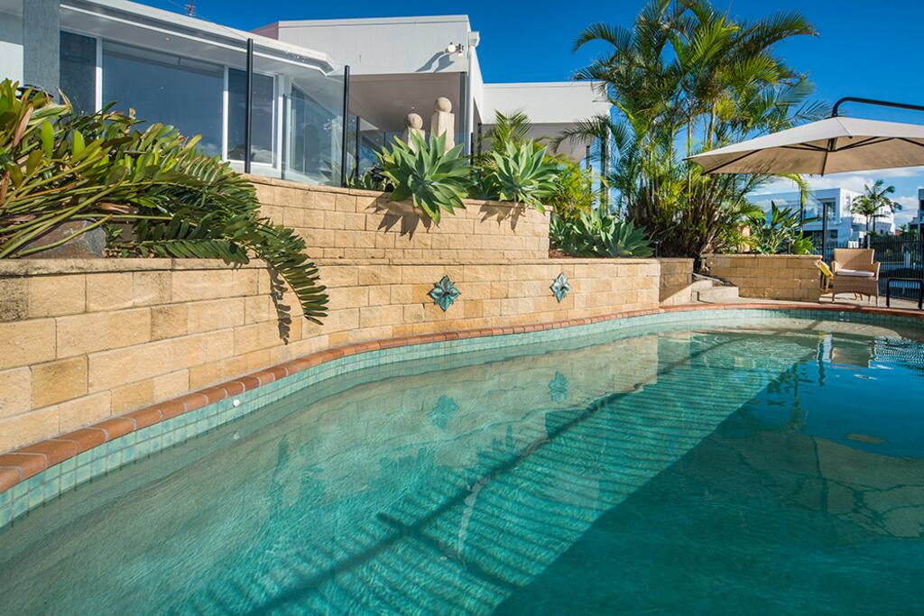 Solar Heated Pool on the waters edge