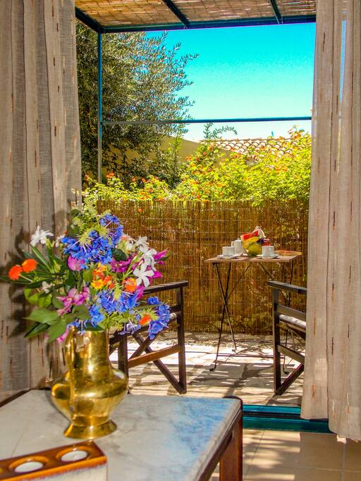 Garden view from the apartment