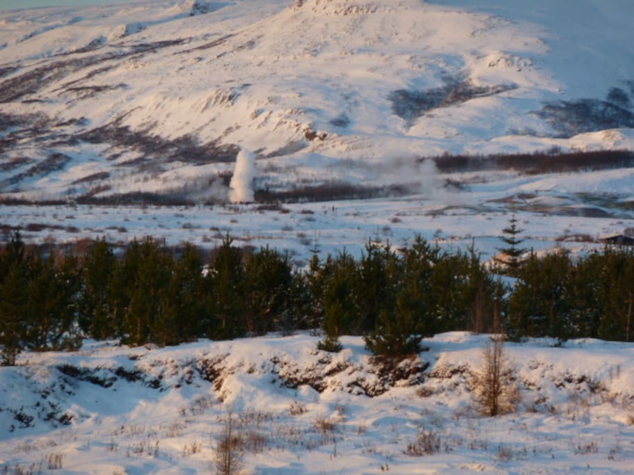 Geysir in the winter.