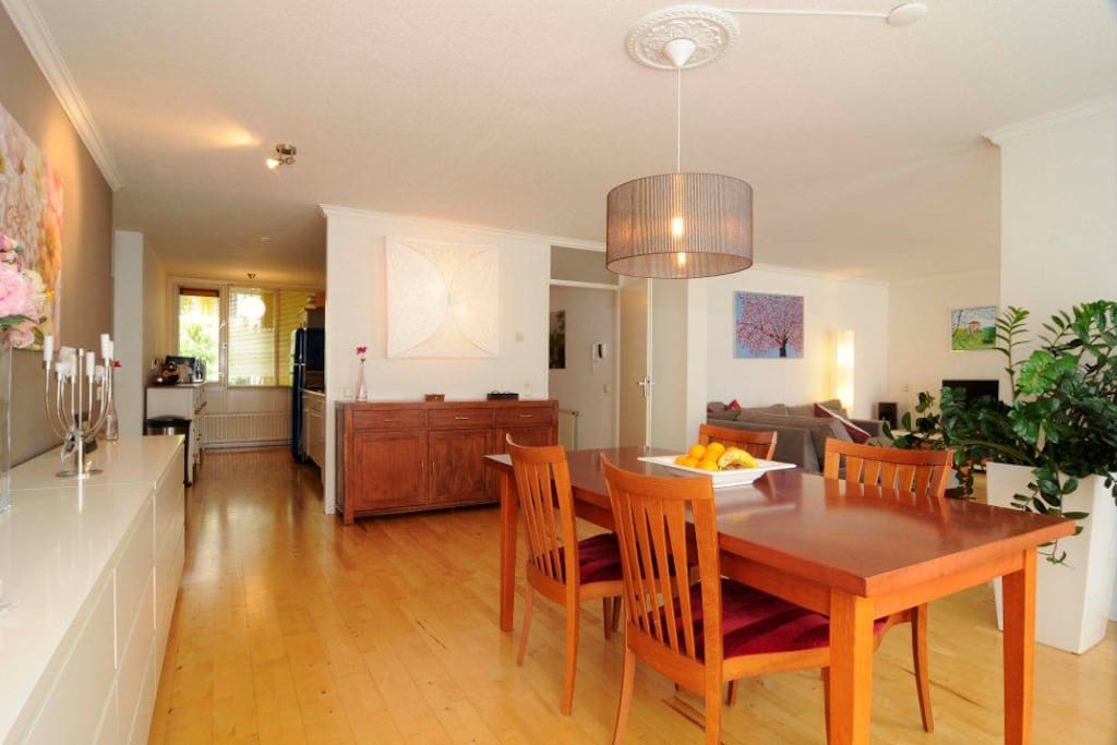 Nice big living room, dining room is partly separated