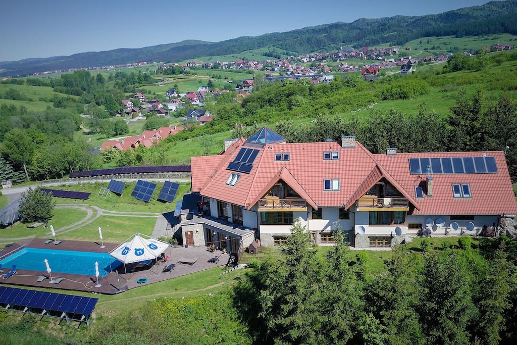 Elewacja południowa Will nad Jeziorem. ( widok od strony jeziora)