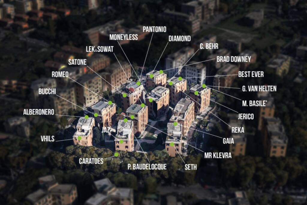 tormarancia street art map e zona vista dall'alto