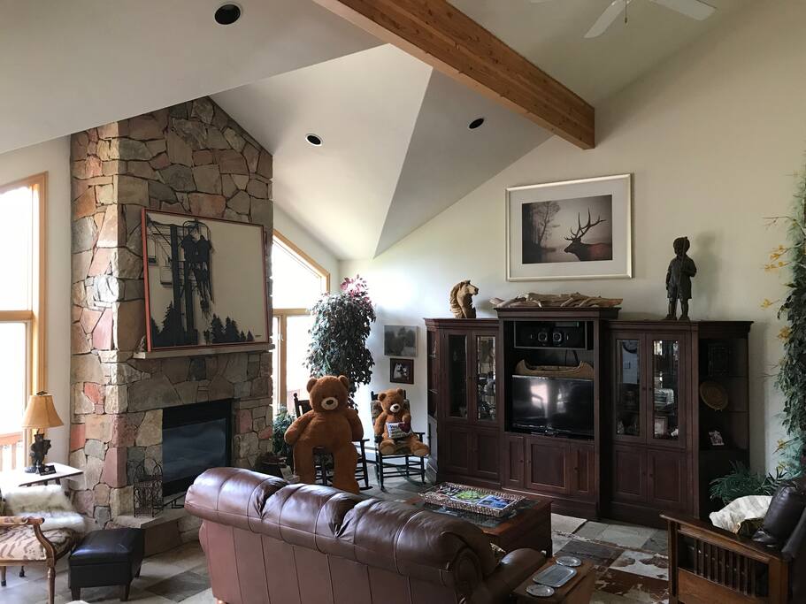 Cozy Living Room with Fireplace