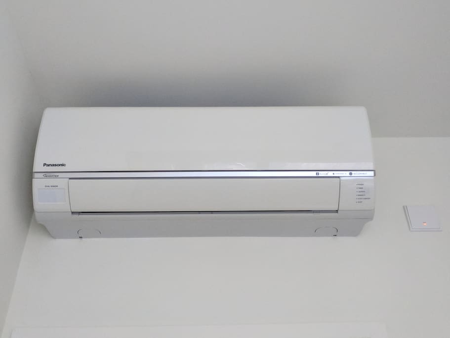Modern and quiet aircon unit in the room
