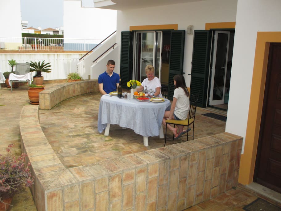 Patio with gas BBQ