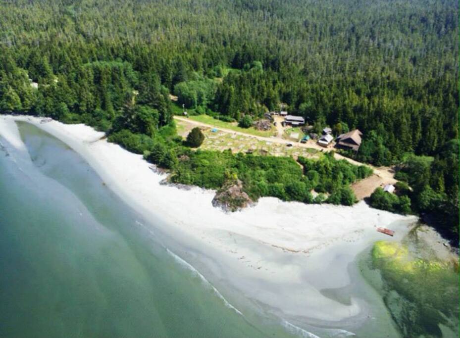 the hostel from the air