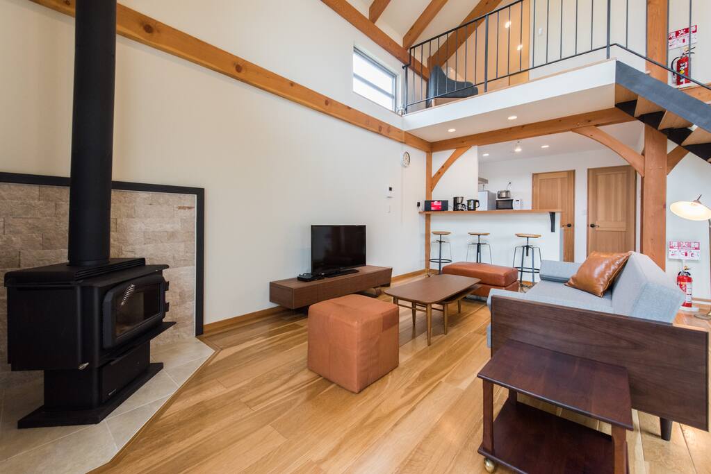 First floor - comfortable living area with fire place