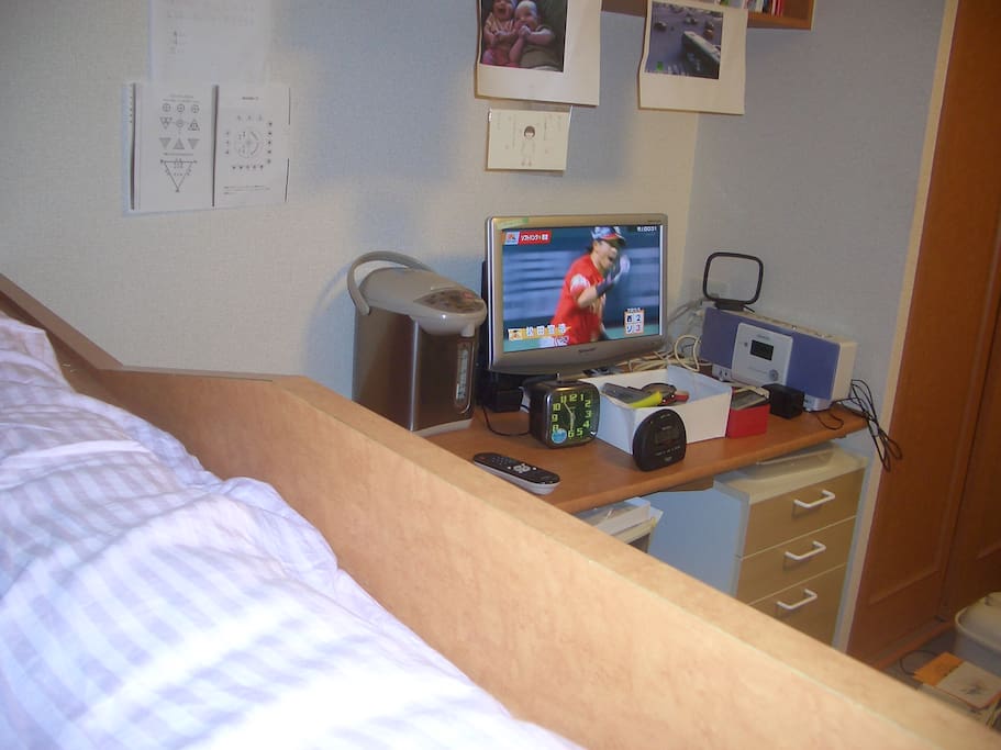 Watch TV and relax.
テレビ見れます!