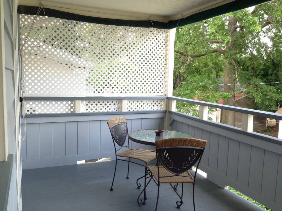 Back porch with privacy