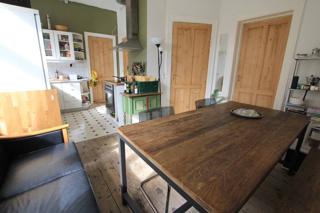 Living room and kitchen