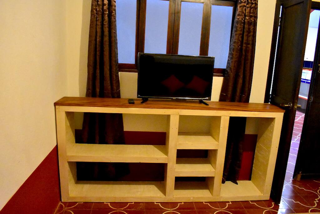 Flatscreen TV with cable.