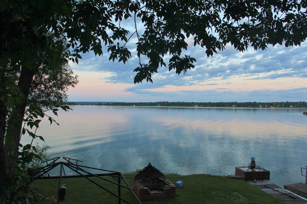 View from upper deck - fire pit and beautiful sunsets