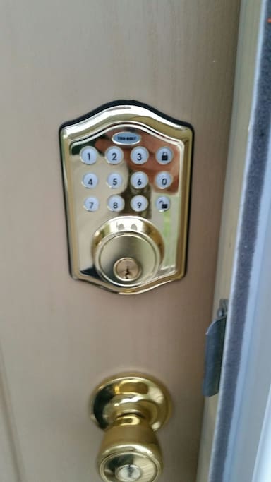 Touchpad door lock to accommodate late check-ins.