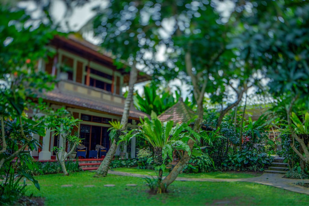 balcony with garden views