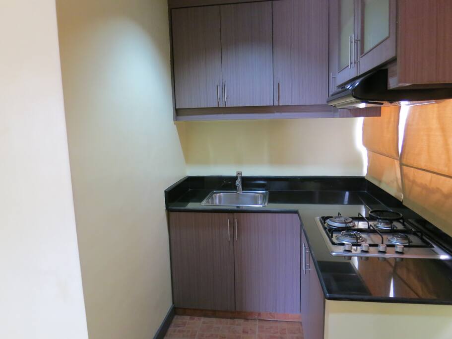 Kitchen area and sink