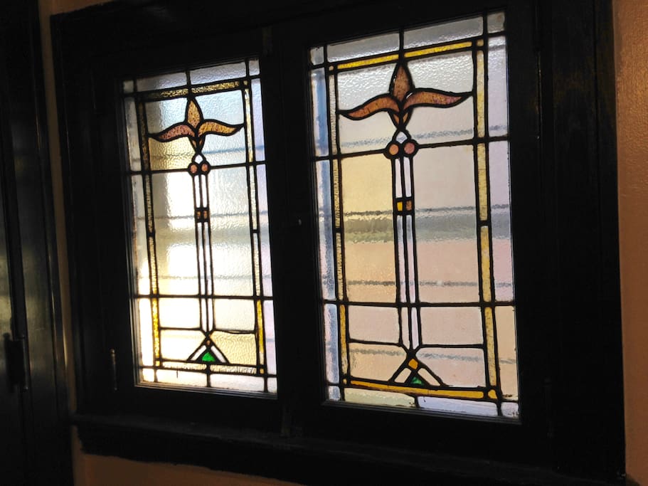 Detail of original stained glass