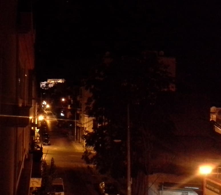 Acropolis' Night View from our balcony