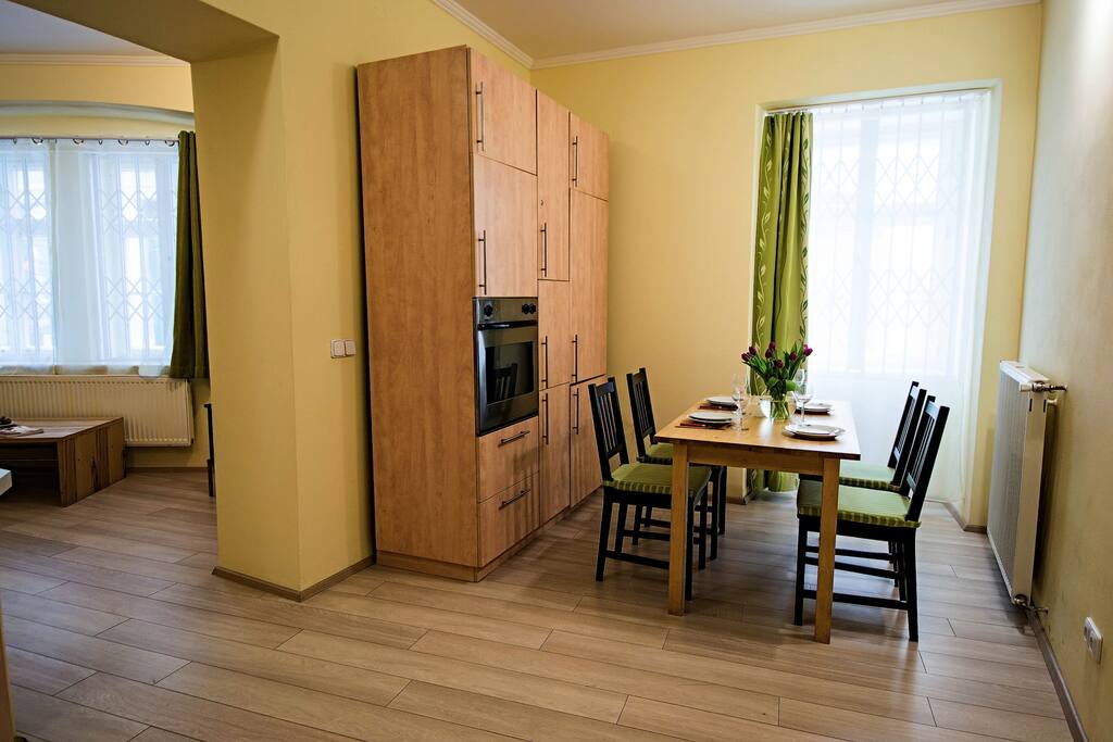 Bright and fully equipped kitchen