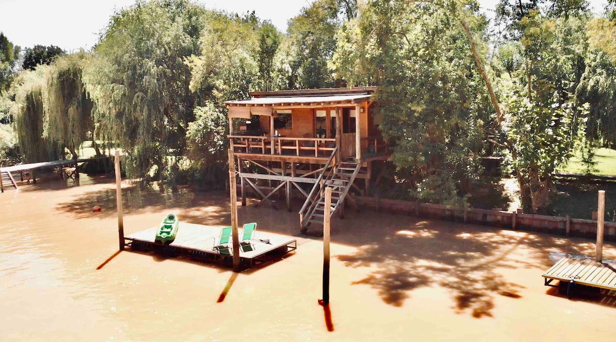 Top performing Airbnb: Eco Cabaña Río, comfort and nature, private pool in Partido De Tigre