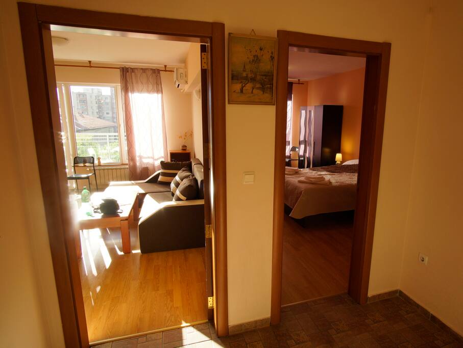 View to the two rooms