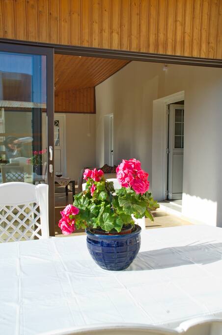 Outside dining area