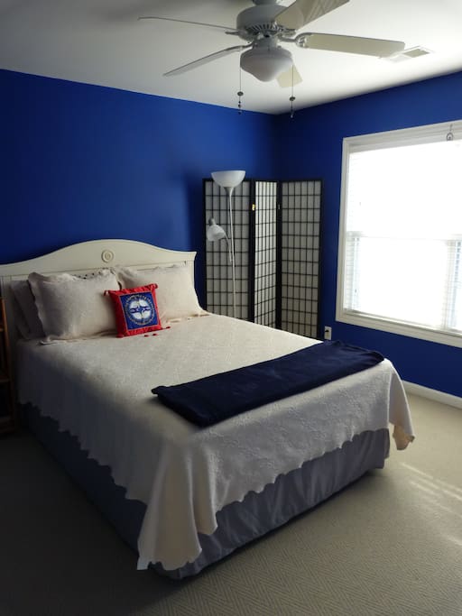 The second bedroom has a Queen bed.