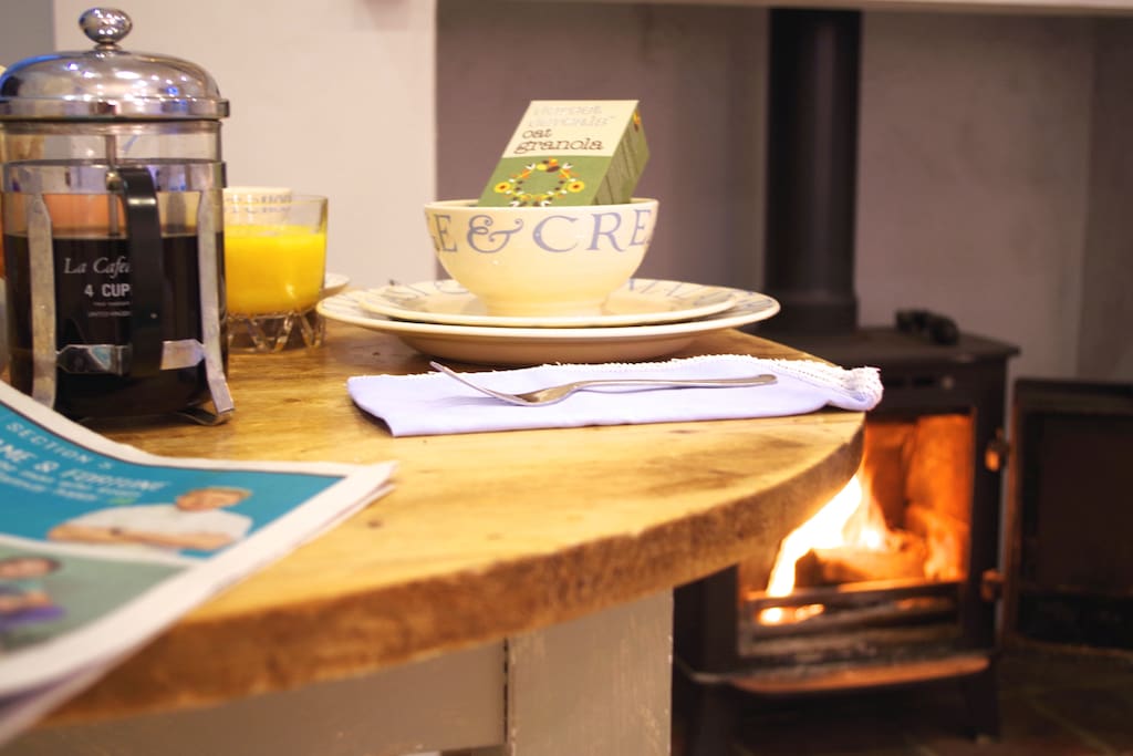 wood burner for cozy winter days