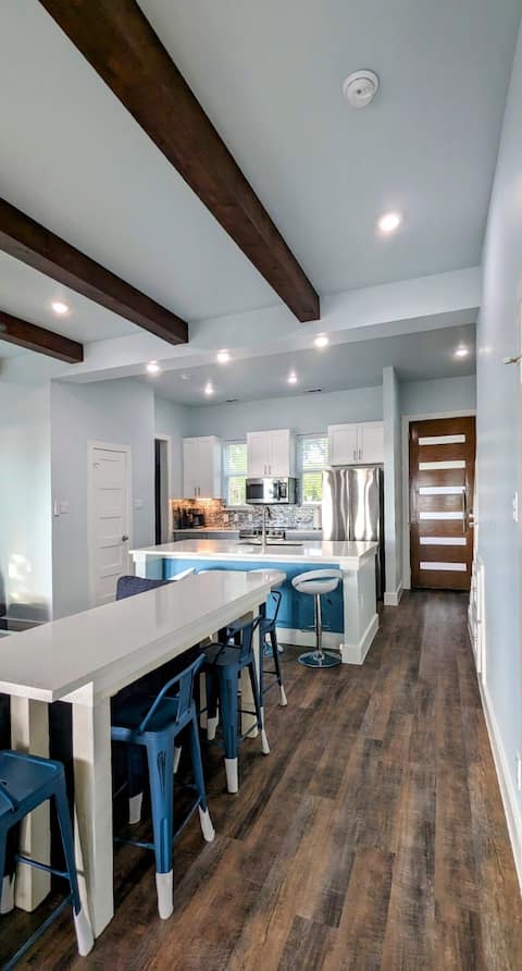 Modern lake front house