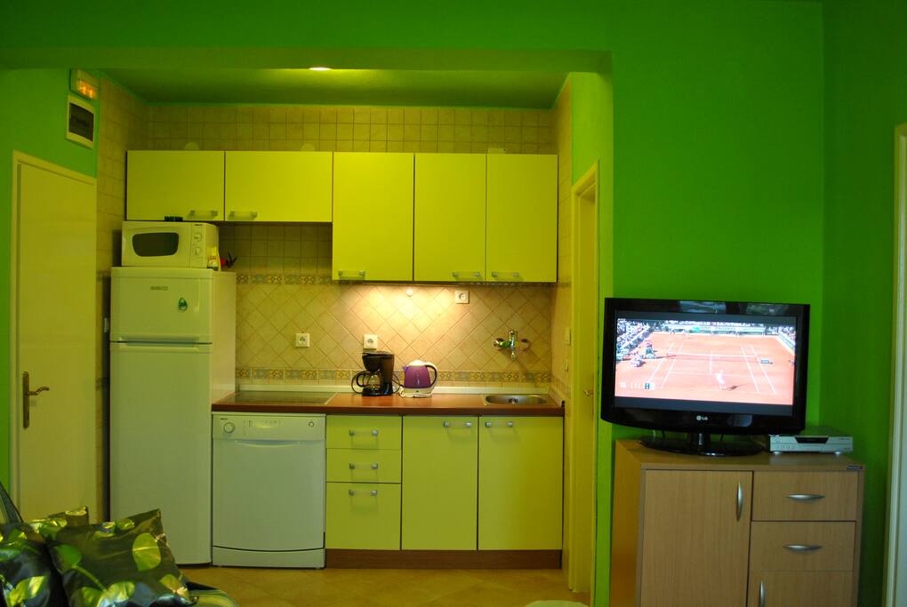 Interior of apartment:
open kitchen