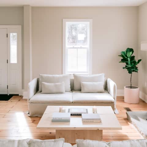 Restored, Minimalist, Light-Filled Farmhouse
