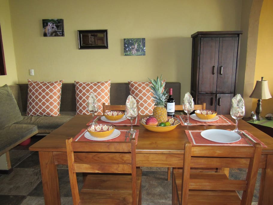 The dining area