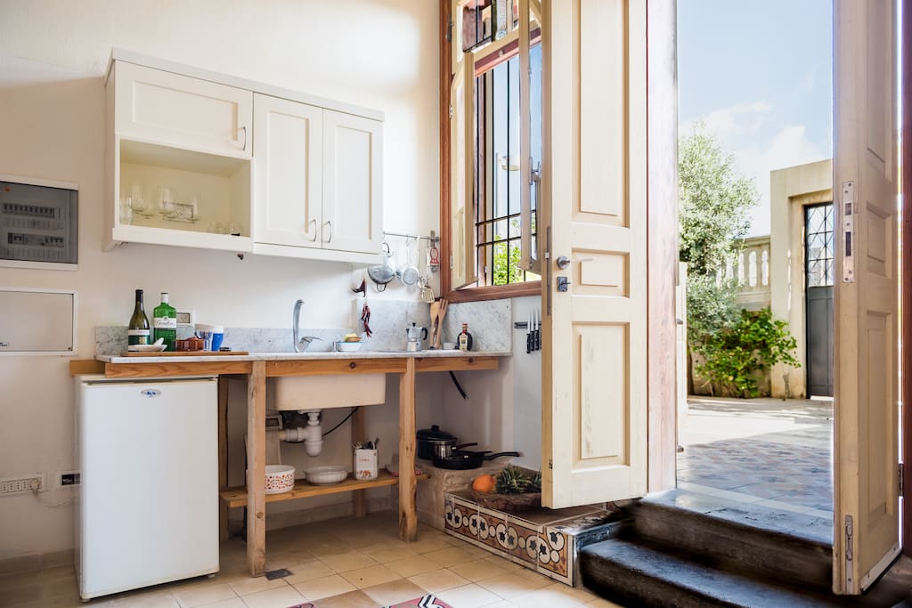the kitchen with a view