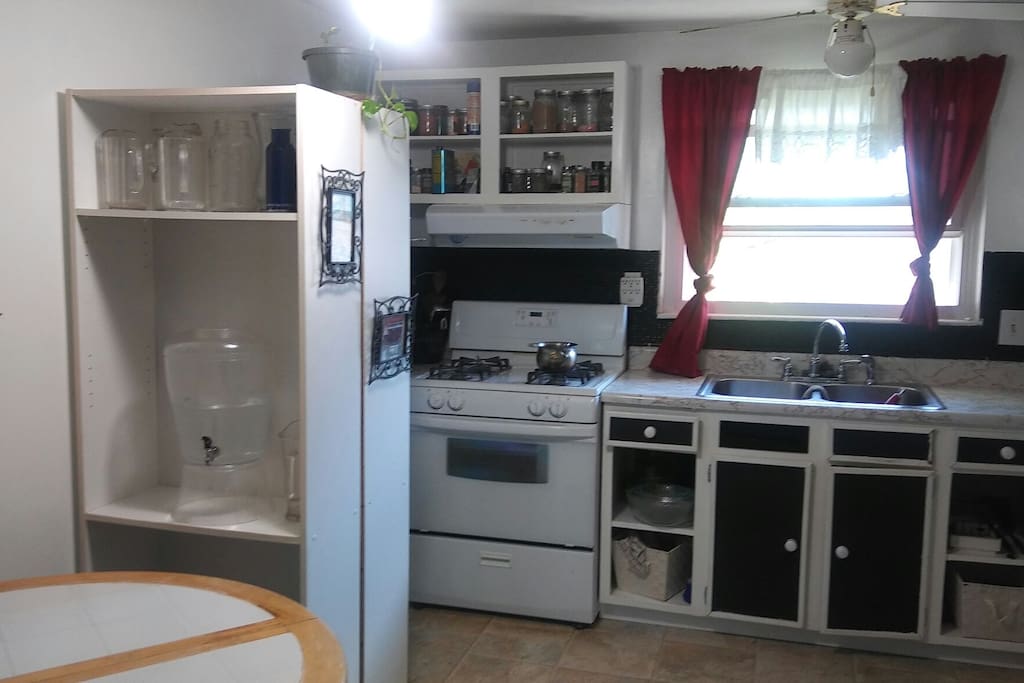 Shared Full Kitchen but Private Area for Food Kitchen Table Seats 3.